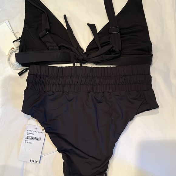 NWT GOOD AMERICAN high waist black bikini size S/M - Picture 9 of 14